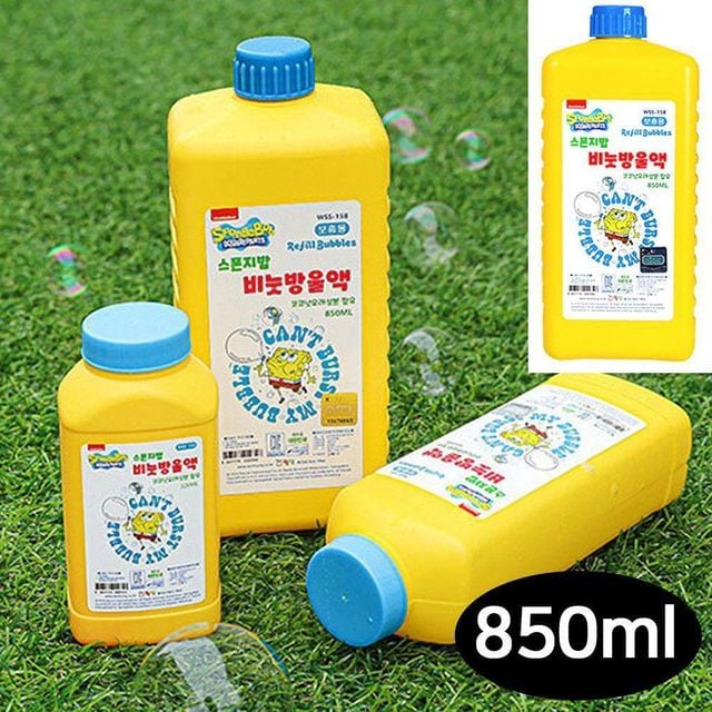 비눗방울 스폰지밥 비누방울액 850ml 리필액 비누방울