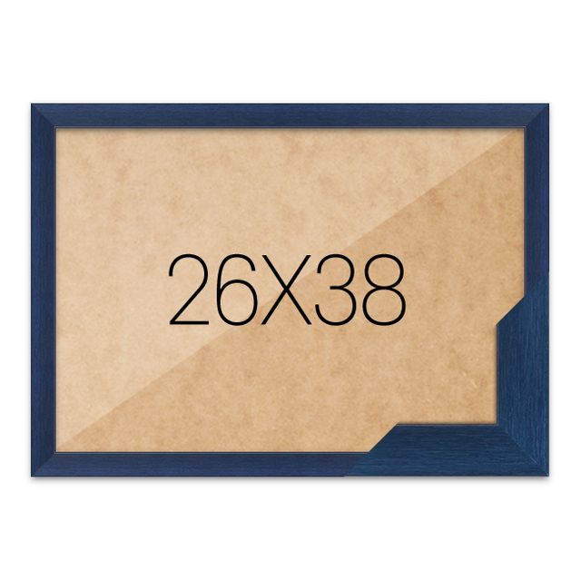 퍼즐액자 26x38 고급형 슬림 우드 블루