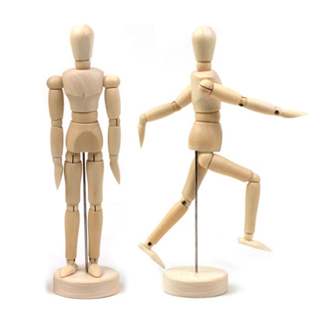 B구체관절 인형 중20cm 원목 나무 목각 사람모형