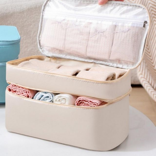 여행용 3단 속옷 정리 파우치 멀티 캐리어 세면백
