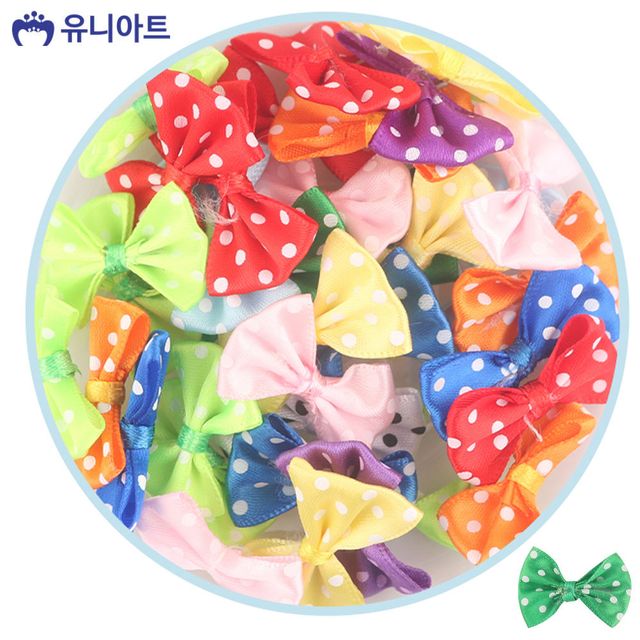 유니아트 땡땡이 리본 대 1통 장식 소품 재료 포장