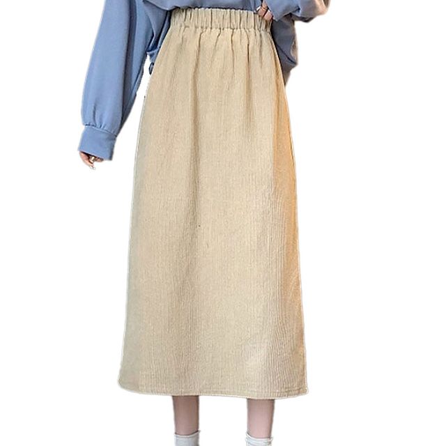 여성 A라인 롱치마 데일리 인기 절개 롱스커트 치마