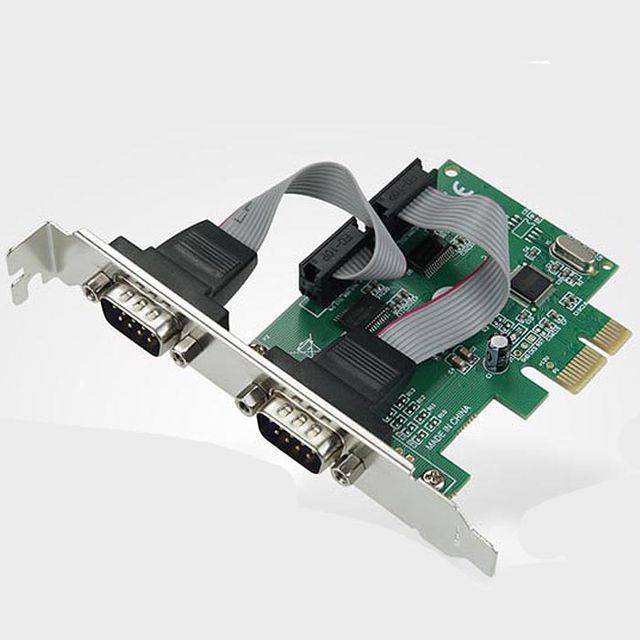 PCIe RS232 2포트 시리얼 카드, DB9 PCIe x1 멀티