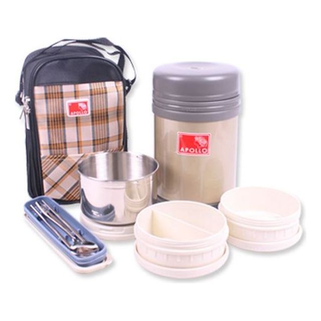 아폴로 보온도시락 1600ml - 대용량 스테인리스 보온/보온 도시락