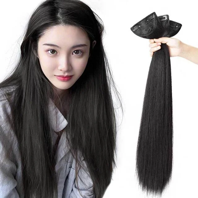 커버 가발 부분 옆뒷붙임머리 헤어 긴생머리피스가발