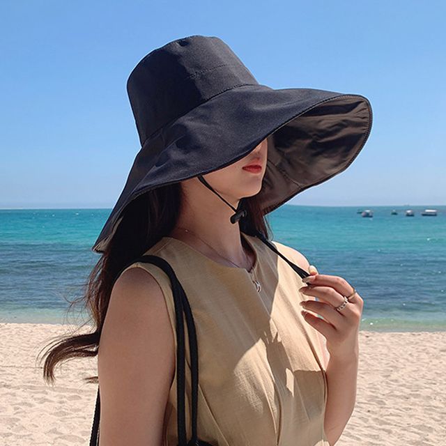 메이리 자외선차단 암막 버킷햇 블랙 - 바캉스 필수템