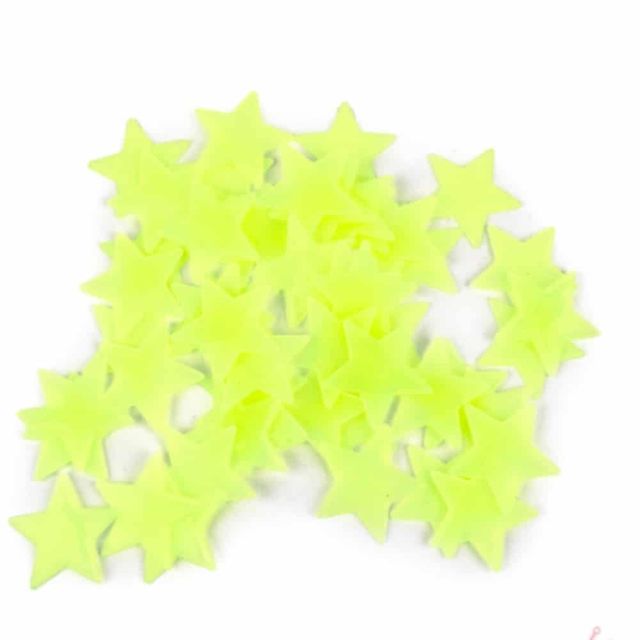 부착식 야광별 3cm 100p 형광스티커 천장별 인테리어스티커 형광테이프 야광스티커