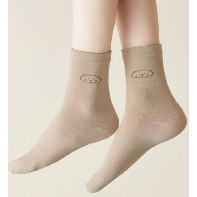여성양말세트 중목패션양말 예쁜양말 댕댕이 얼굴 포인트 양말코디 삭스