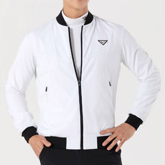 TBZ JJM-SS14 남자골프웨어블루종점퍼 화이트