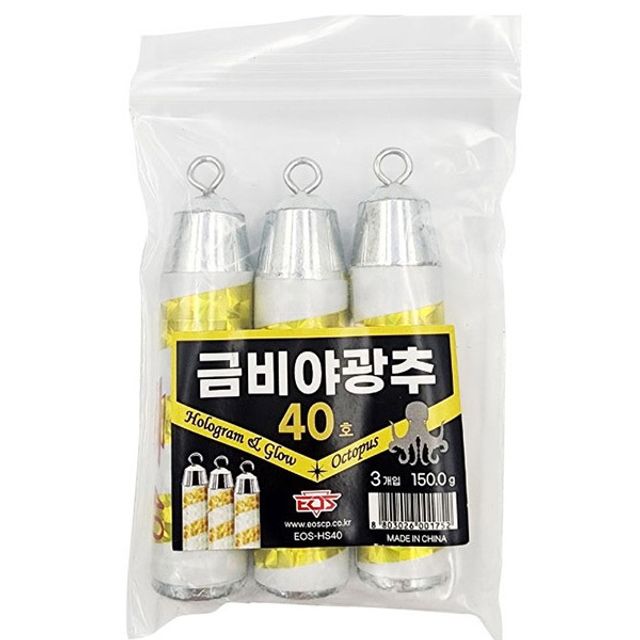 이오스 문어 야광추 홀로그램 봉돌 무게추 3개입
