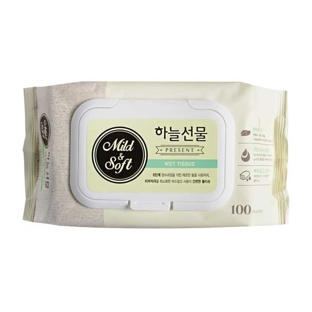 촉촉한 촉촉한물티슈 캡형물티슈 100매 편리한휴대용물티슈