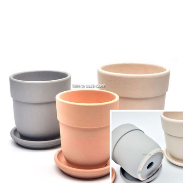 에이콘 도토리 국산 토분 D15x15cm 인테리어화분 원형화분 식물화분 베란다화분