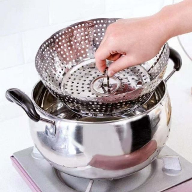 센스쿡 접이식 스텐 찜기 2p세트 삼발이 만두 찜받침