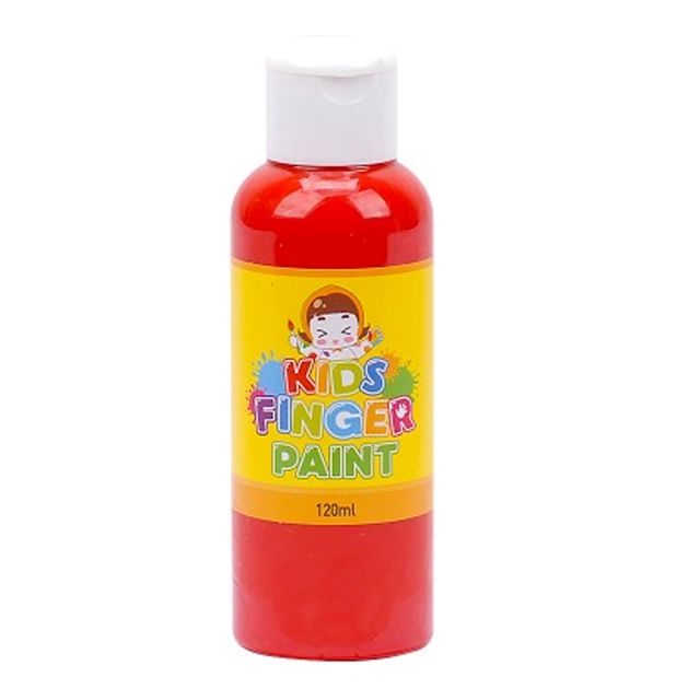 낱색 미술놀이 핑거페인트 120ml 빨강색