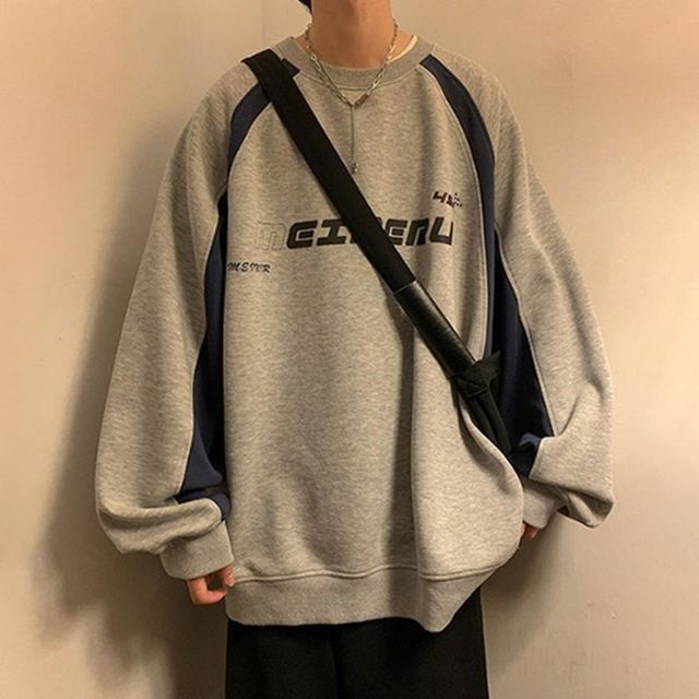 남자긴팔티 20대 오버핏 남자다운 남자라운드티 40대
