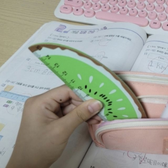 과일모형자 문구 키위 나무자