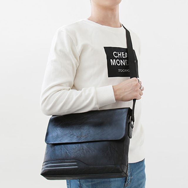 빈티지 무드 남성 업무용 직장인 크로스 백 데일리