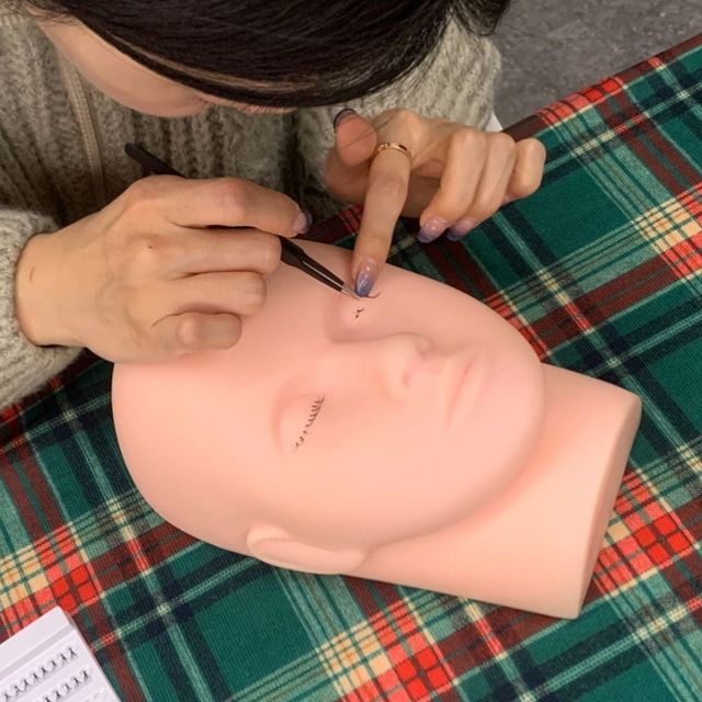 얼굴 연습용 마네킹 속눈썹 실리콘 ZF 메이크업