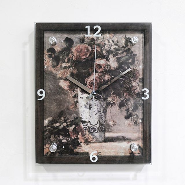 그림 캔버스 정원 알프레드 파슨스 장미 시계 예쁜벽시계 인테리어 거실벽