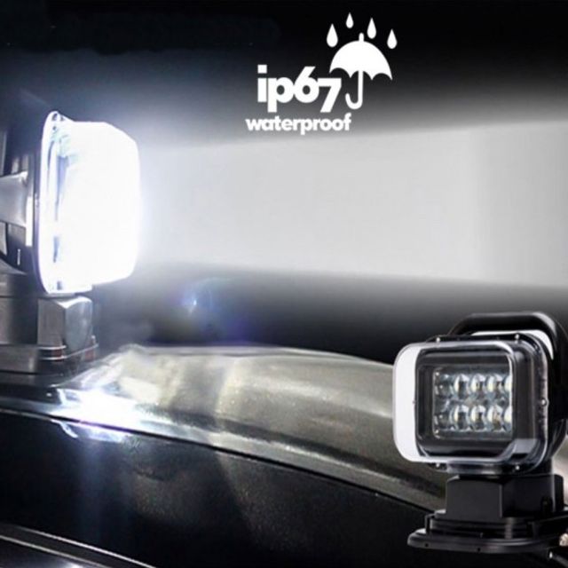 SUV 화물차 선박 12V-24V 리모트 컨트롤 회전 50W LED