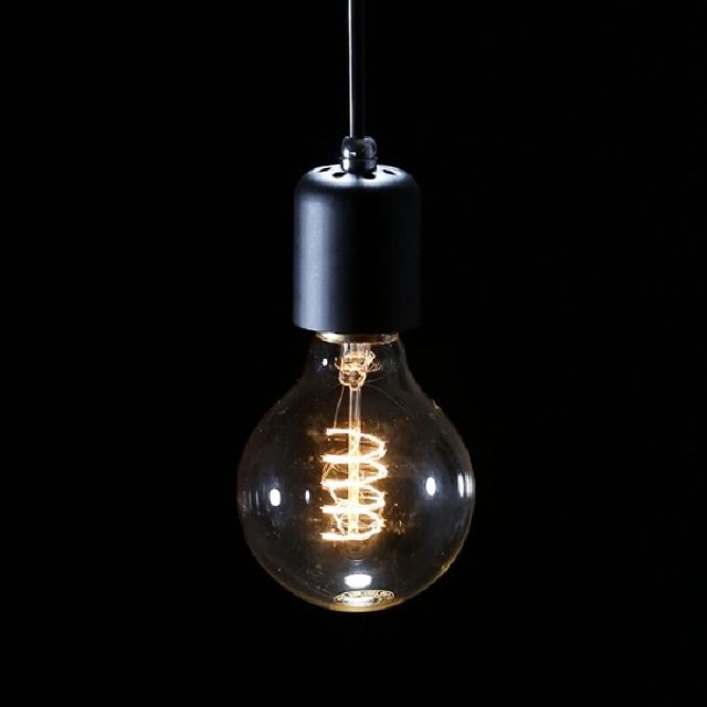 클래식 필라멘트 백열전구 EDG80 40W E26 일광전구