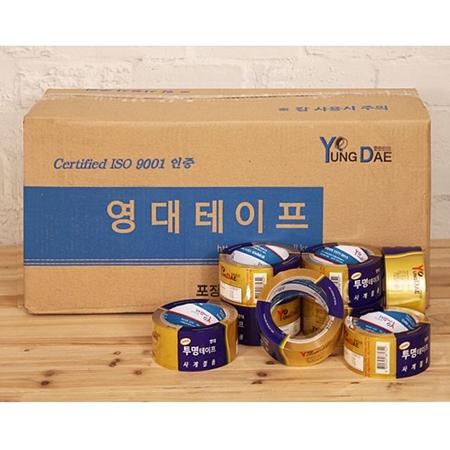 포장용 투명 박스테이프 50p 박스 포장 테이프 테잎 업소