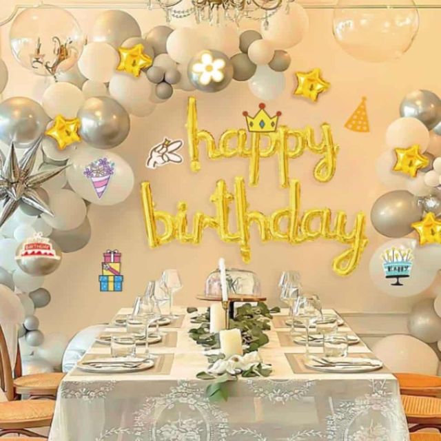 생일 풍선세트 (손펌프포함) 생일파티장식 생일이벤트