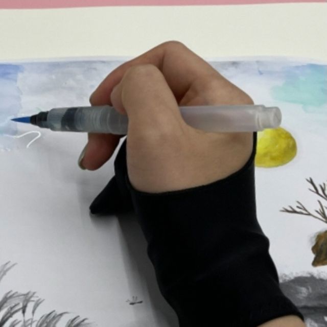 드로잉 장갑 L 사이즈, 타블렛 지문방지용 터치스크린