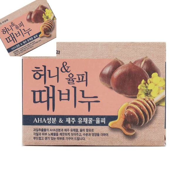 허니 율피 때비누 100g 세면비누 샤워비누 꿀비누 미용비누