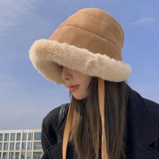 따뜻한 방한 버킷햇 여성 겨울 털벙거지 뽀글이모자