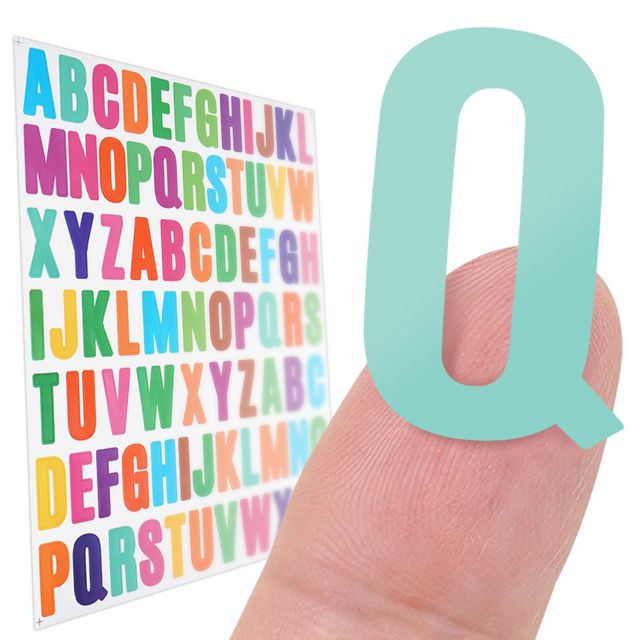 알파벳 컷팅 스티커 컬러 A-Z 높이 2.5cm 이니셜 네임