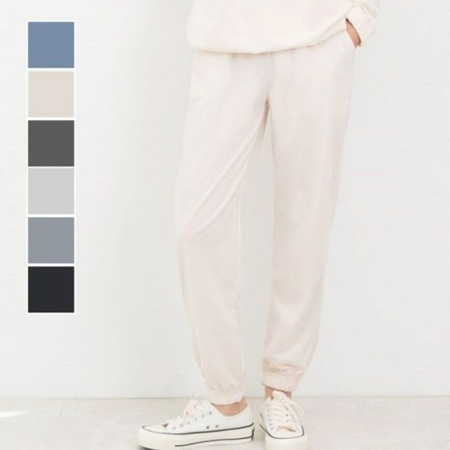 면바지 데일리 발목 편안한 트레이닝 허리밴딩 바지