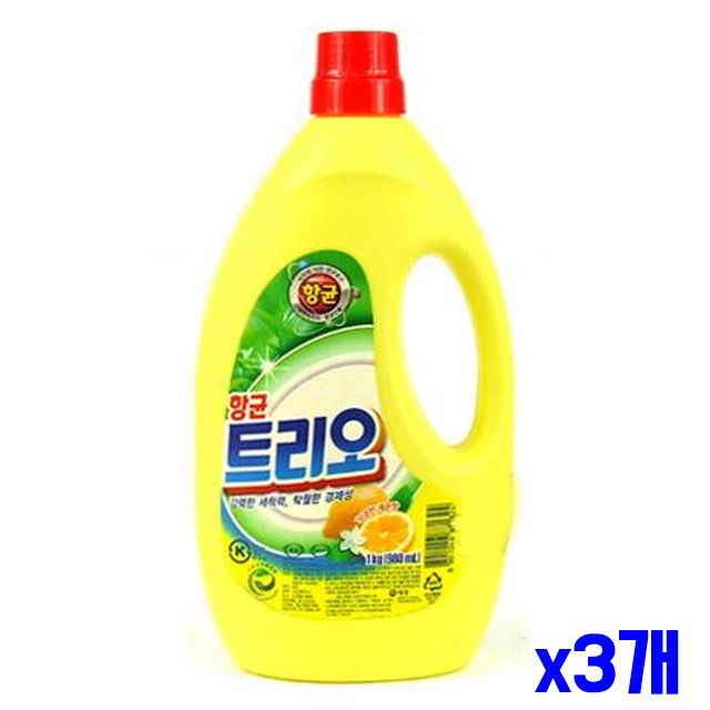 트리오 레몬향 설거지세제 1kg x3개 설거지비누