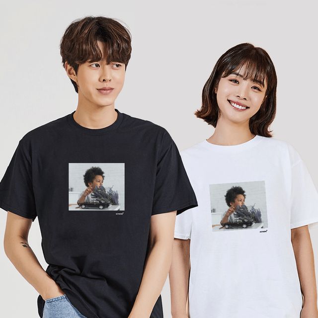 키밍 아이 꽃 여성 흰티, 가족 티셔츠 봄 상의