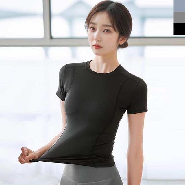 여성 루즈핏 라운드 티셔츠 30대 40대 스판 소재 편안한 착용감