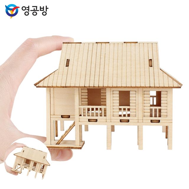 나무판모형만들기 목재만들기키트 미니 세계의집 베트남 전통가옥