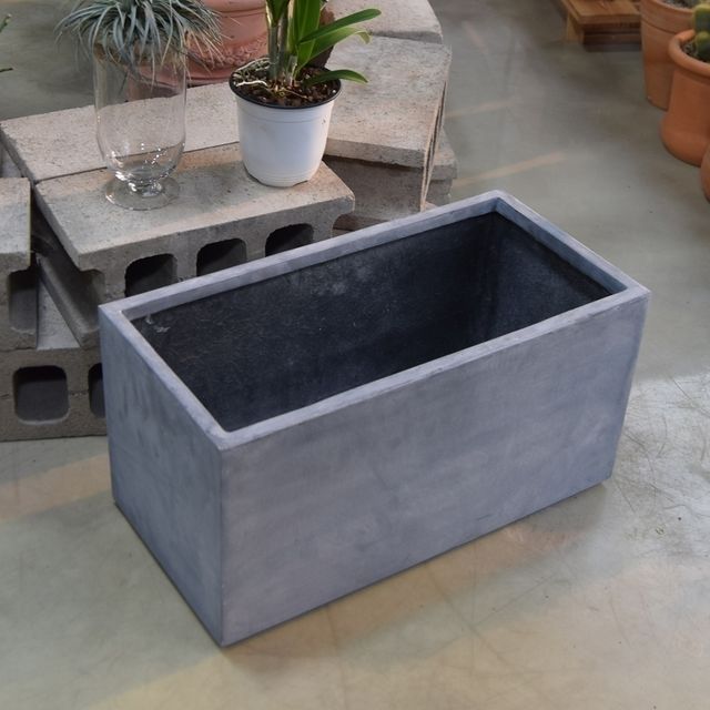FRP 초대형화분 직사각 100x45x45cm 네추럴시멘트