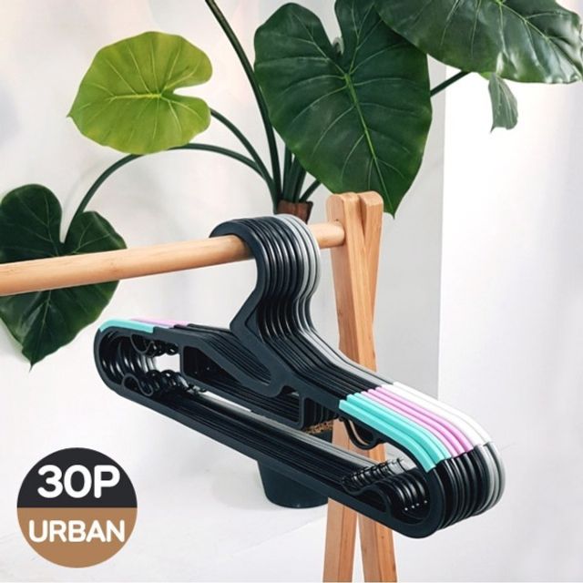어반 논슬립 옷걸이 30P 그레이-화이트 정리 소품 수
