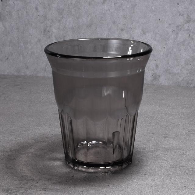국산 업소용 피씨컵 PC컵 / 250ml 십이각 블랙