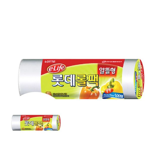 롤팩 25X35X500매 포장비닐백 일회용위생백