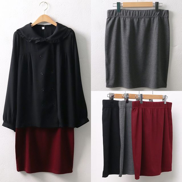 빅사이즈 WW 데일리모던H스커트 4819H212 오버핏