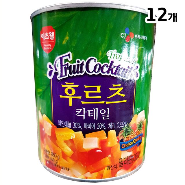 후르츠칵테일(이츠웰 원터치 NEW 850g)X12