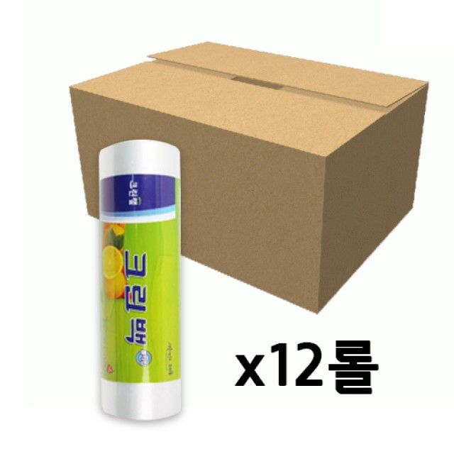 크린랩 크린백롤 중형 25x35cm 500매 1박스(12롤) 주방용 위생봉투
