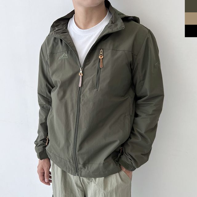 JJM-L127 남자아웃도어 바람막이자켓-모자탈부착