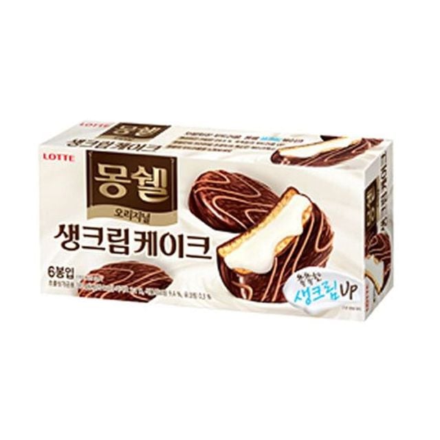 롯데 몽쉘 생크림 오리지널 192g 1개 사무실 간식
