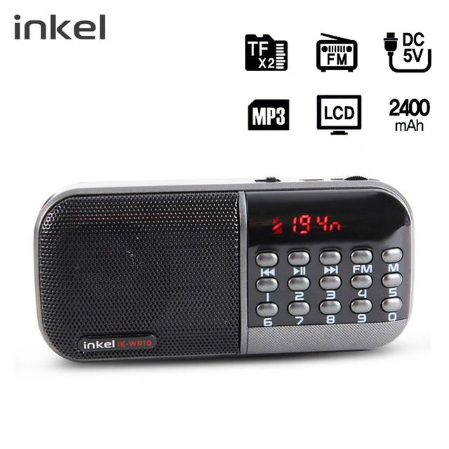 휴대용 MP3 블랙 라디오 스피커 등산 산책 효라디오