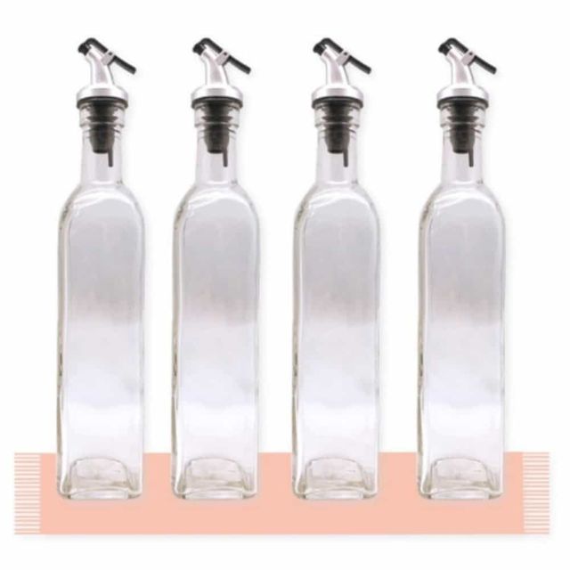 기름유리병 유리소스병 오일병 500ml 4P