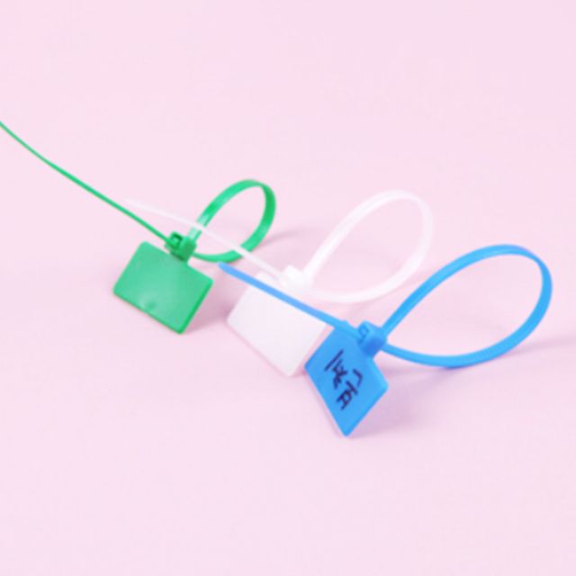 케이블타이 네임 표시 마킹 전선 타이 100P