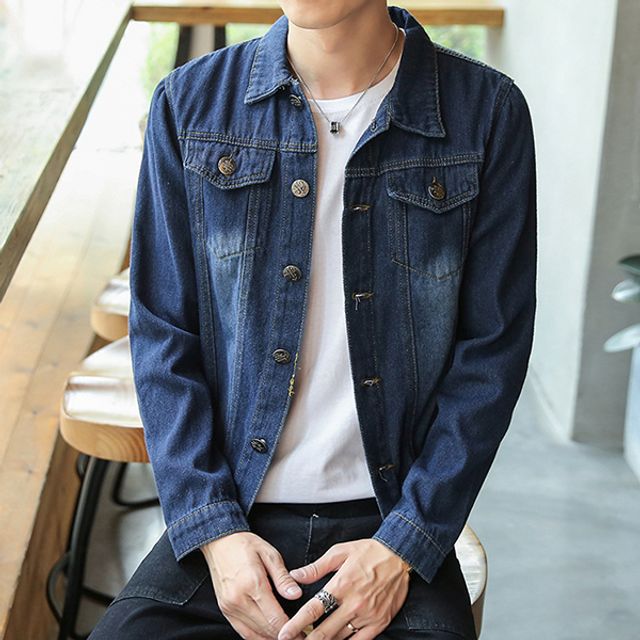 가슴 포켓 디자인 가을 아우터 데님자켓