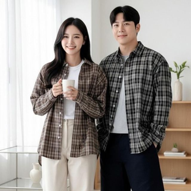 남녀공용 여자 캐쥬얼 남방 편안한 신상 오버핏 정장